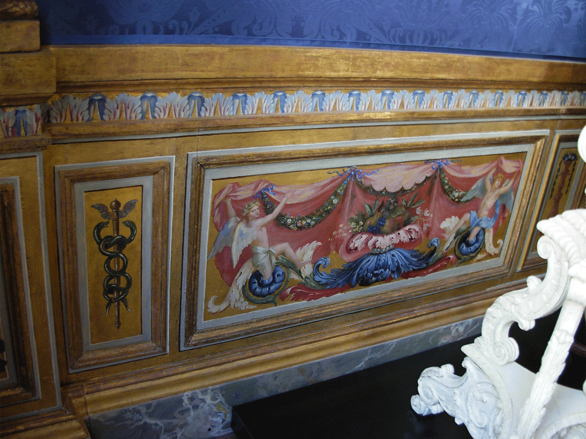 Les murs d'un appartement de l’Hôtel La Rivière. Musée Carnavalet, 23 rue de Sévigné.