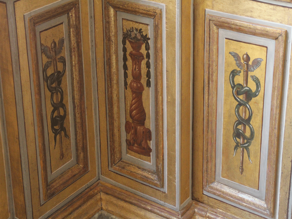 Les murs d'un appartement de l’Hôtel La Rivière. Musée Carnavalet, 23 rue de Sévigné.