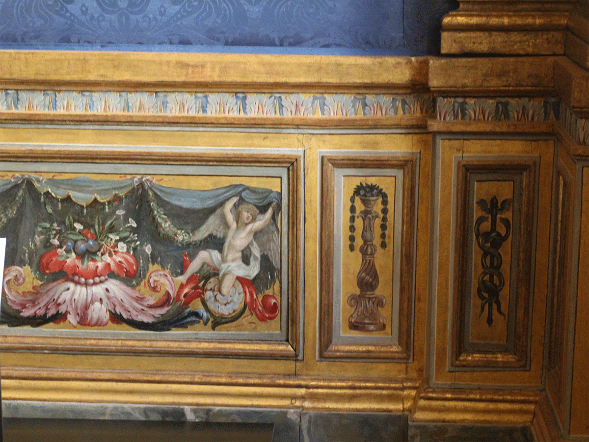 Les murs d'un appartement de l’Hôtel La Rivière. Musée Carnavalet, 23 rue de Sévigné.