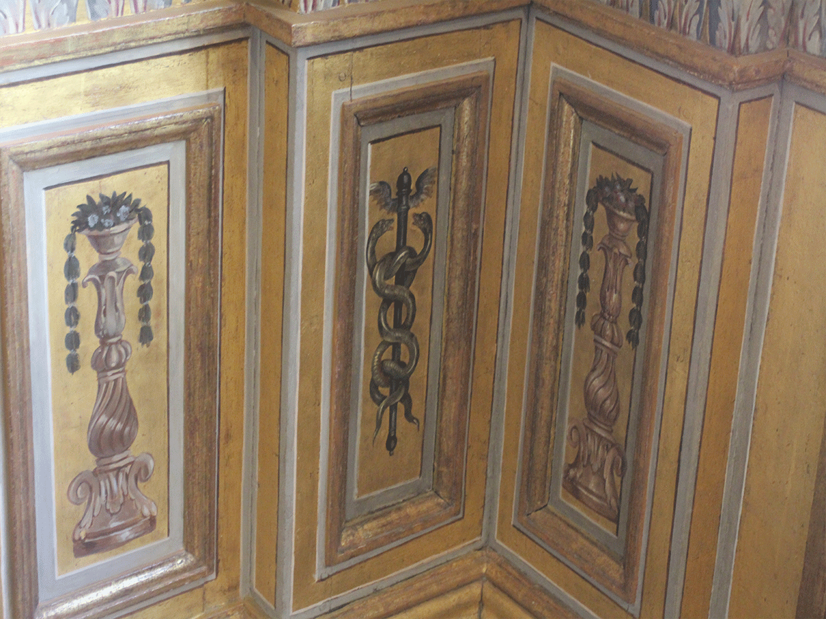 Les murs d'un appartement de l’Hôtel La Rivière. Musée Carnavalet, 23 rue de Sévigné.