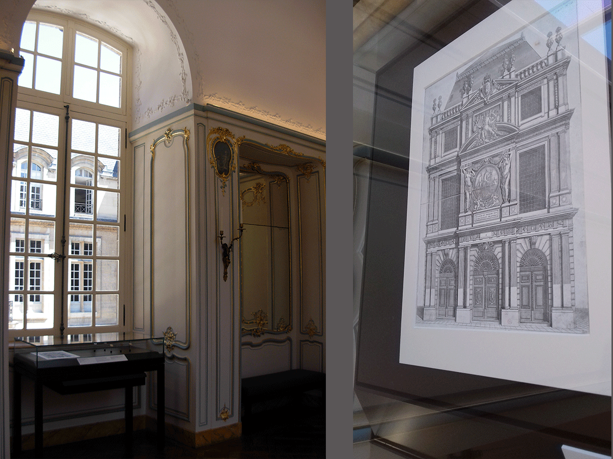 Façade de la maison et du bureau des marchands. Musée Carnavalet, 23 rue de Sévigné.