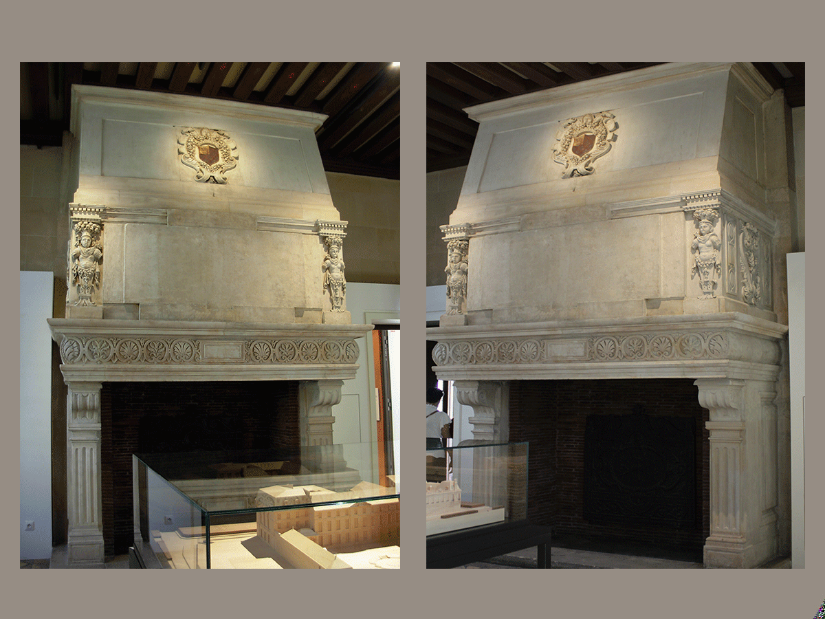 Plaque de cheminée. Musée Carnavalet, 23 rue de Sévigné.