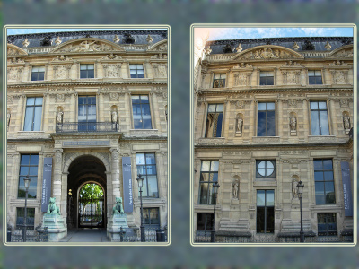 Porte des Lions, Louvre, côté jardin du Carrousel