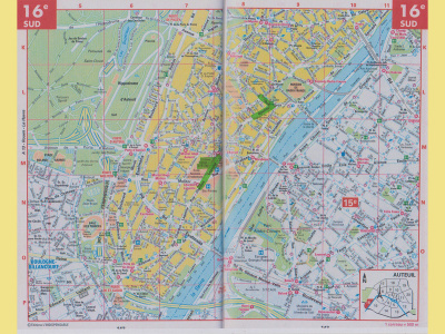 Plan du 16ème arrondissement (sud)