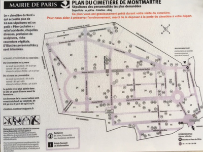 Plan du cimetière Montparnasse