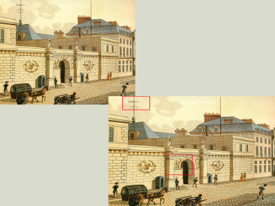 Rue de la Vrillière, entrée de la Banque de France.