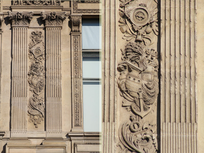 Entre le Pavillon Jaujard et la Porte des Lions, quai François Mitterrand