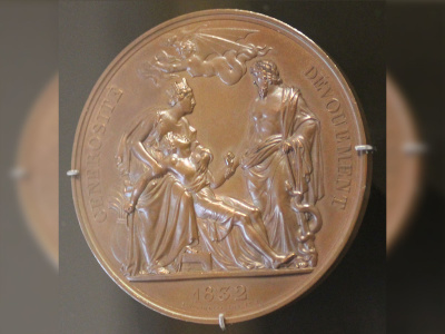 Médaille donnée à Jean-Jacques Berger. Musée Carnavalet, 23, rue de Sévigné, 2ème étage.