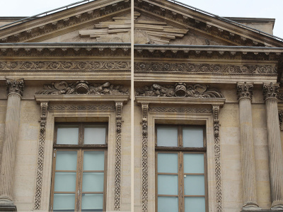 Louvre, Cour Carrée, côté rue de l'Amiral de Coligny