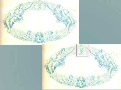 Verso du billet de 500 F « type 1888 – bleu et rose ».