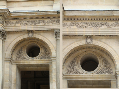 Louvre, Cour Carrée, côté rue de l'Amiral de Coligny