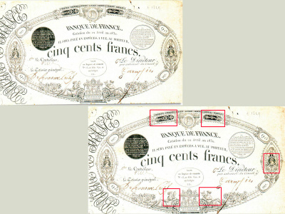 Billet de 500 F « type 1829 ».