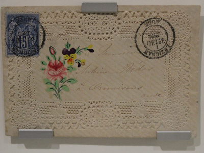 Musée de la Poste, 34 Boulevard Vaugirard. Enveloppe Valentine.