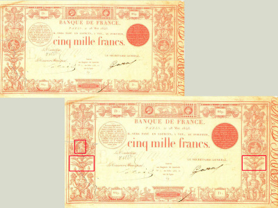 Billet de 5000 F « type 1846 ».