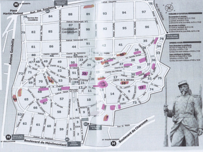 Plan du cimetière du Père-Lachaise