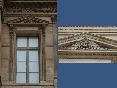 Louvre, Cour Carrée, côté rue de Rivoli