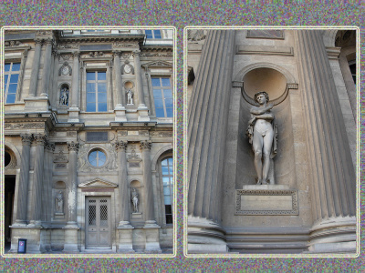 Louvre, Cour Carrée, côté quai François Mitterrand