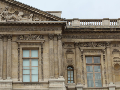 Louvre,  Cour Carrée, côté quai