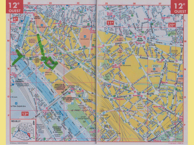 Plan du 12ème arrondissement Ouest