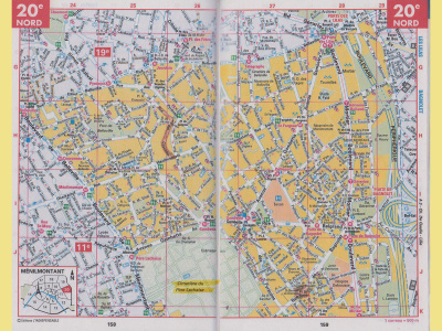 Plan du 20ème arrondissement