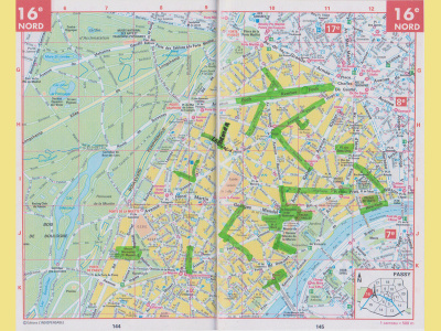 Plan du 16ème arrondissement (nord)