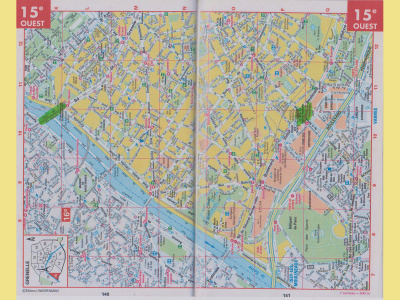 Plan du 15ème arrondissement (Ouest)