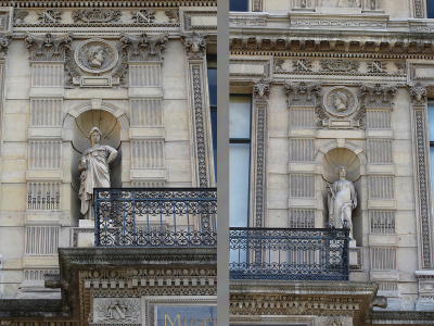 Porte des Lions, Louvre, côté jardin du Carrousel