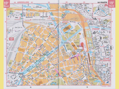 Plan du 19ème arrondissement (nord)