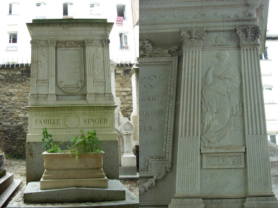 Cimetière du Père-Lachaise, Division 7, ligne 1 : famille Singer