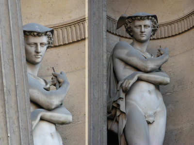 Louvre, Cour Carrée, côté quai François Mitterrand