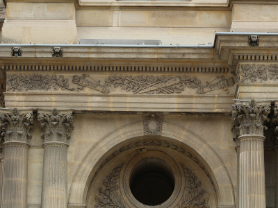 Louvre, Cour Carrée, côté rue de l'Amiral de Coligny