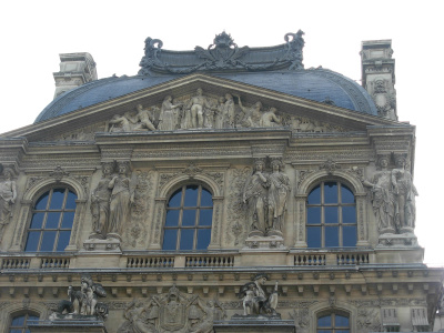 Pavillon Denon, Louvre, cour Napoléon